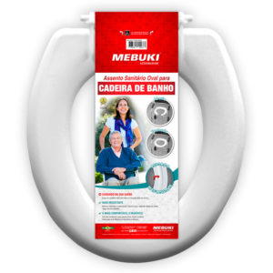 Assento Sanitário Oval para cadeira de banho Fechado