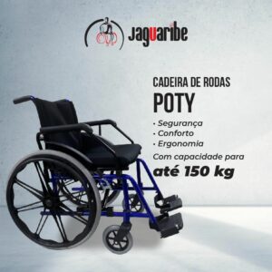 Cadeira de Rodas Poty 150 kg Jaguaribe